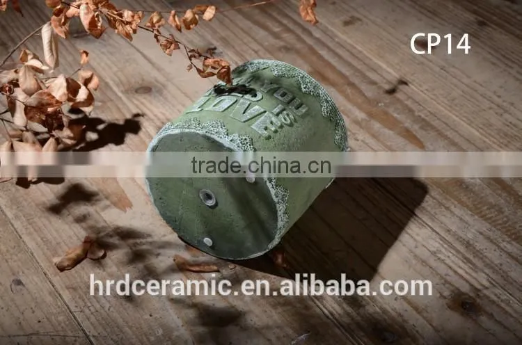 Hot sale indoor antique cement flowerpots & planters