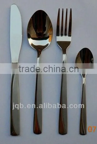 24 pcs Stainless Steel Flatware Set with wooden box package