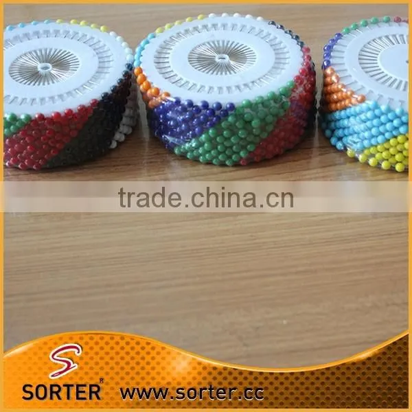 pearl head pin colorful cheaper 40 pcs wheel packing head pin