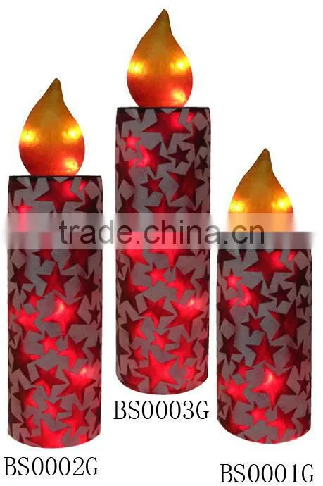 classical star design with light chain christmas decorative candle lighting