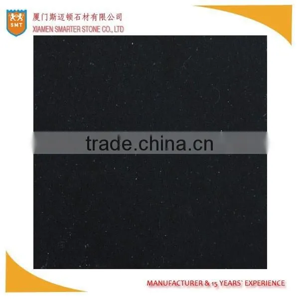 Absolute Black Artificial Quartz Slab for Tile and Countertop