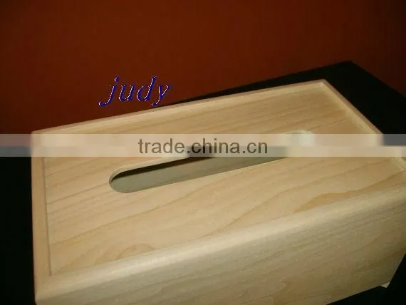 eco-friendly carved wooden tissue box wholesale