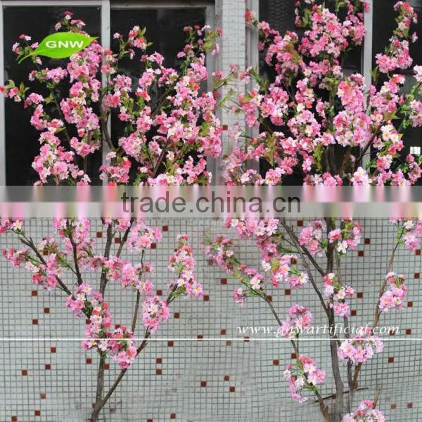 BLS014-9 GNW indoor home decorative artificial tree cherry blossom 10ft pink for wedding decoration flower stand