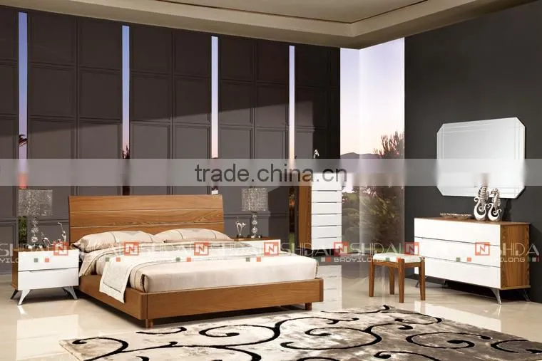 modern teen bedroom furniture / indian furniture bedroom beds / bedroom furniture simple double bed B-824