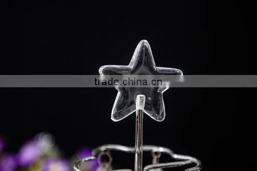 acrylic pearls & metal lighted hanging display rack/shelf for table decoration