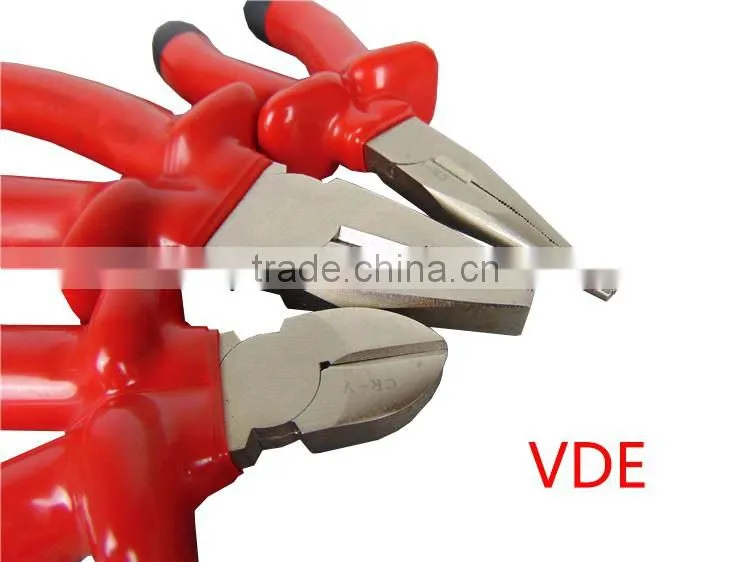 VDE plier set combnitional plier Diagonal Cutting Plier Insulation tools Heavy Duty