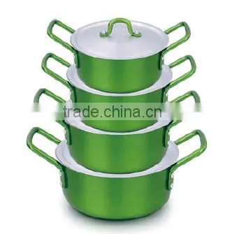 Hot sale cookware set satin aluminum pot