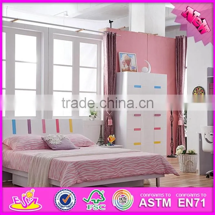 2016 wholesale modern wooden children bunk bedroom designs W08H043