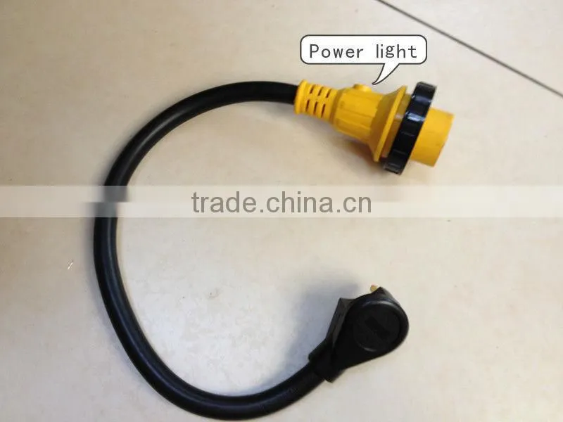 S80384 30AMP 3 Wire W/Small Plug RV Marine Cord With Power Light 36FT Powergirp Extension Cord