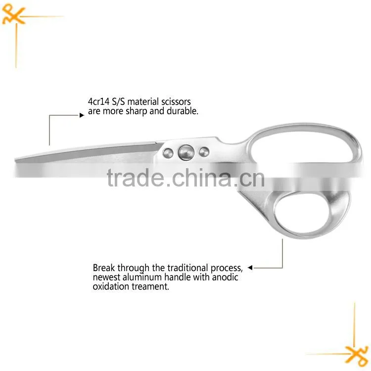New style cloth scissors with aluminum handle