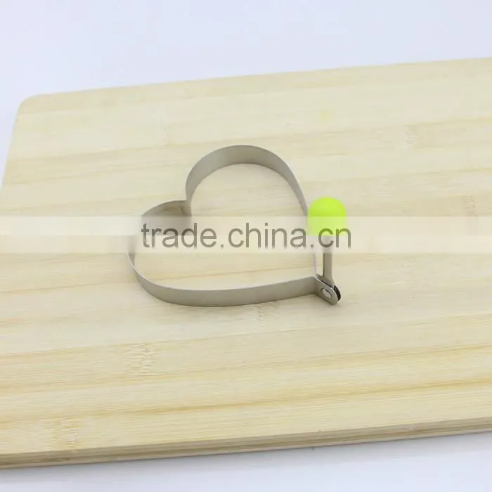 Hot Selling Novelty Cook Fried Egg Pancake Stainless Steel Heart Shaper Mould Mold Kitchen Tool Rings
