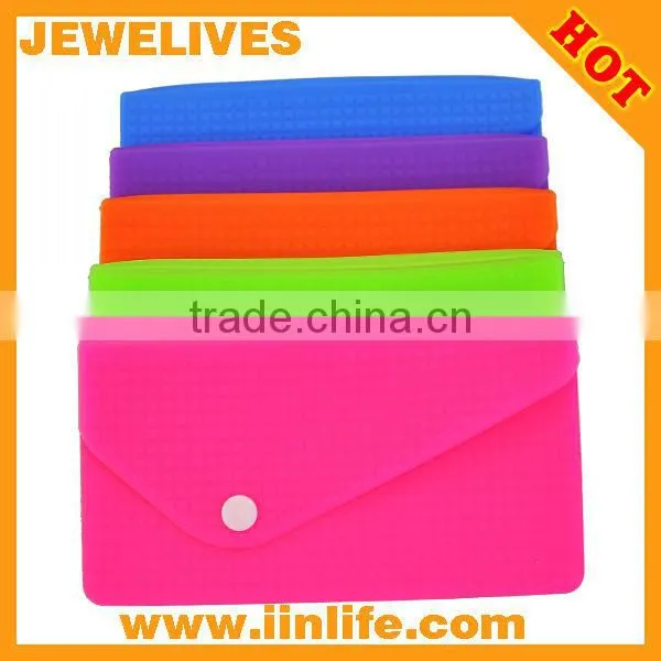 Sky Blue Korea Style For Womens Envelope Clutch Chain Purse silicone bag coin bag cosmetic bag