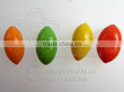 Colorful Olive Shape Fruity Flavour Bubble Gum Candy