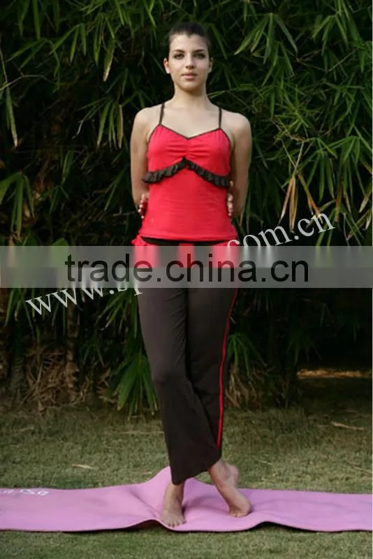 Comfortable solid color women yoga clothing, yoga set, yoga clothes OEM#YJ50590