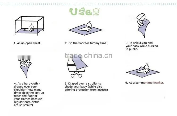 breathable 100% cotton baby muslin swaddle blankets