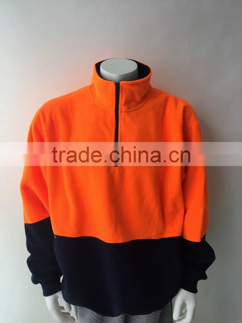 100% polyester fleece contrast safety sweatshirt meet AS/NZ 1906.4:2010
