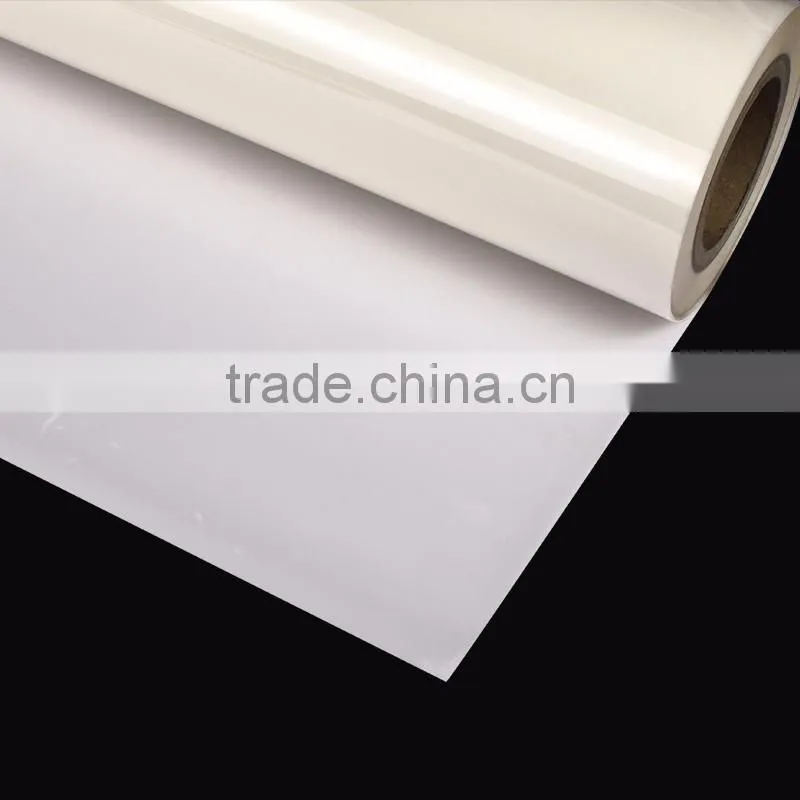 High visbility white color transparent PET printable reflective heat transfer vinyl film for shirt printing