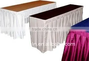 Rectangle satin table skirting table skirts table linen