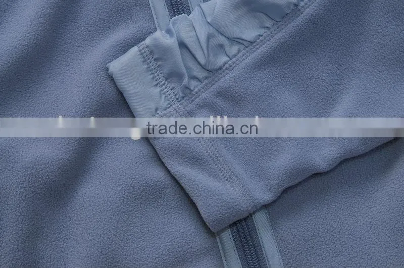 Ladies fashion Polar micro fleece Jacket with wrinkle effect