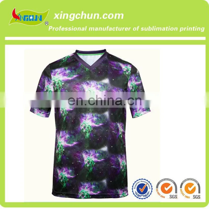 Polyester men T-shirt with printing