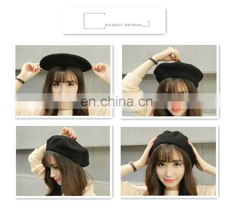 High Quality Wholesale Ladies Wool Felt Berets