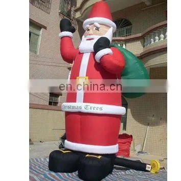 Giant christmas event use inflatable santa clause with gift