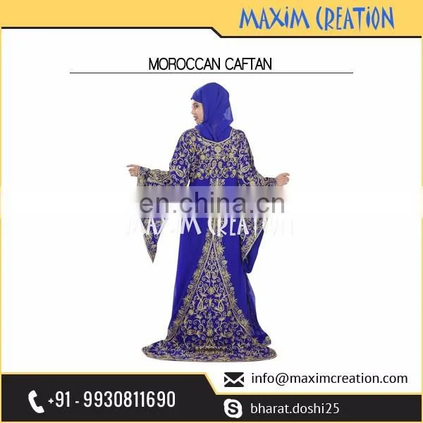 Bridal Party Wear Elegant Moroccan Khaleeji Thobe Dress For Women