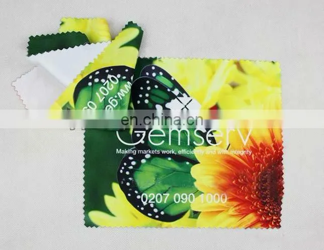 sublimation printed microfiber eyeglasses cleaning cloth