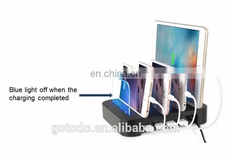 2017 portable 4 port multi usb charge box tablet cell mobile phone charging station