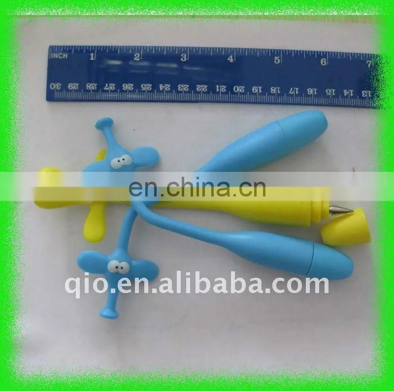 funny animal shaped bent flexible promotion gift ball pen