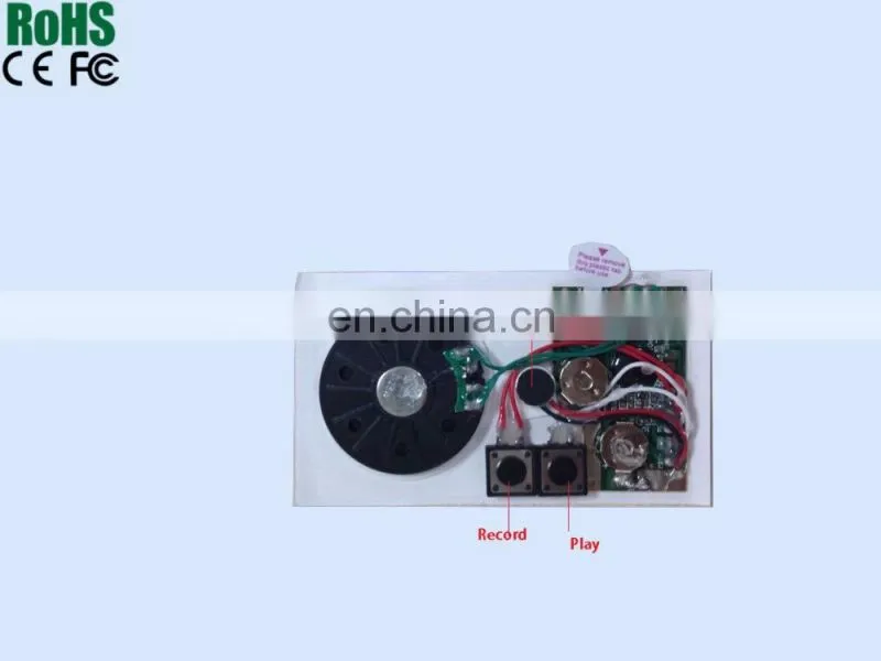 mini microphone voice record with press button for magazines,greeting cards,newspapers etc