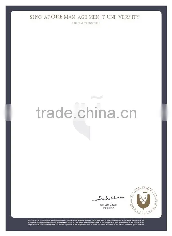 2015 Watermark and fiber paper security printing