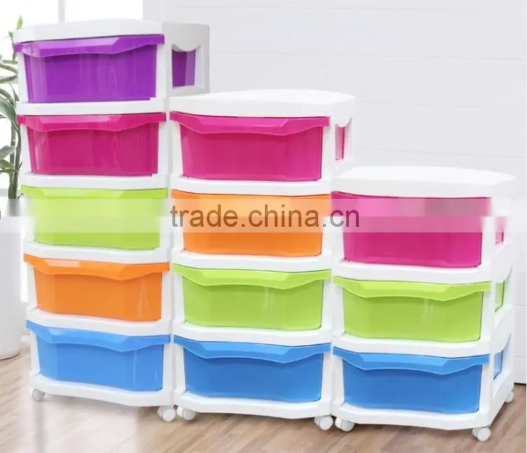 4 tier removable plastic storage drawer, plastic storage cabinet