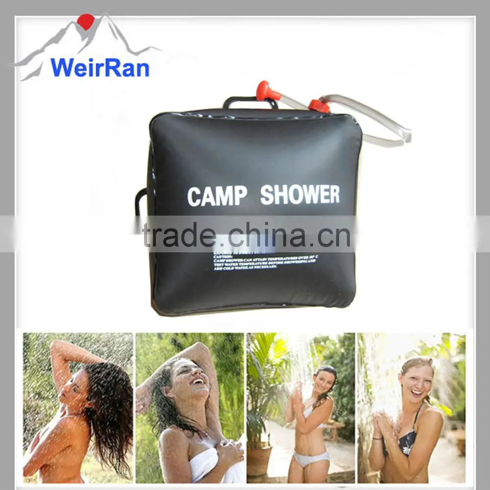 (74670) 40L capacaty black sun heating camping bag easy operated pvc outdoor shower