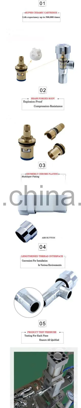 high pressure china manufacturer bathroom brass angle valve