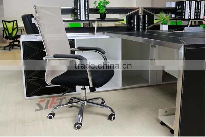 Metal frame boss mesh chair with PP armrest