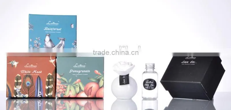 50ml Home fragrance Aroma Reed Diffuser with clay flower and ceramic bottle SA-0021