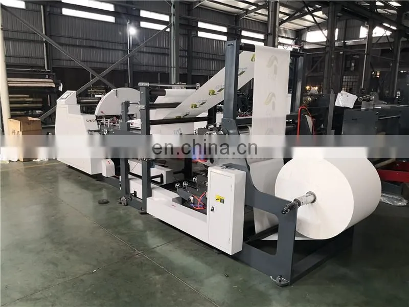 HD400E Automatic degradable v-shaped sharp flat bottom paper bag making machine