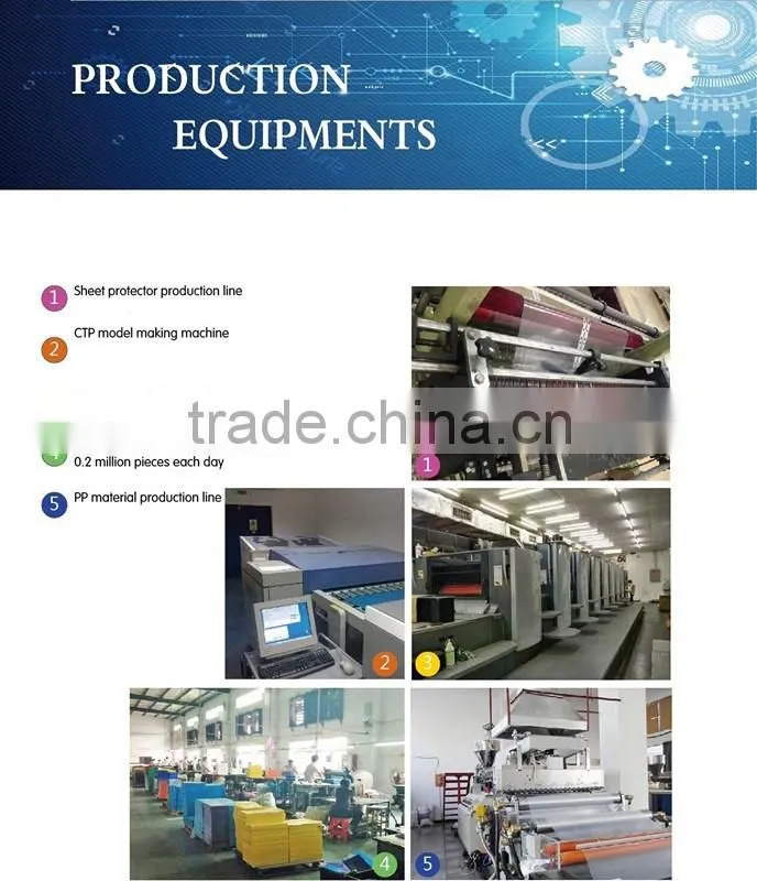 100 pockets a4 size eco-friendly pp plastic clear display book