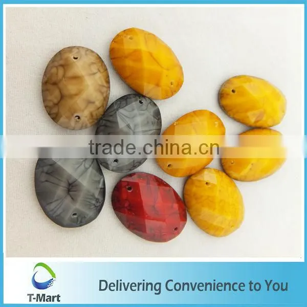 Charming flat back resin stones in oval