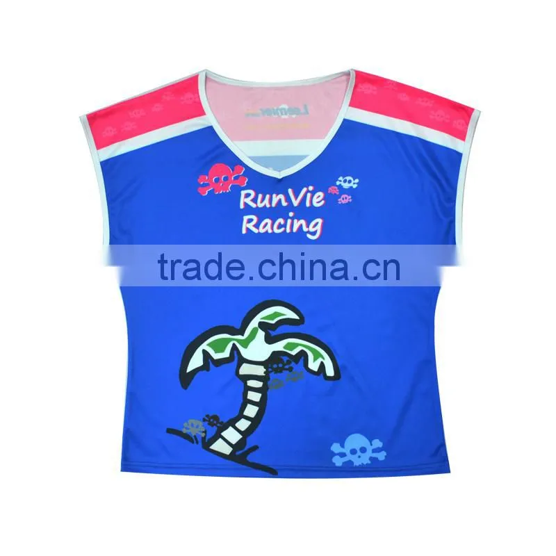 2015 sublimation high quality custom running shirts