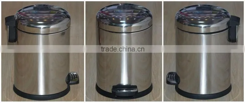 Stainless Steel Arched Cover Waste Bin