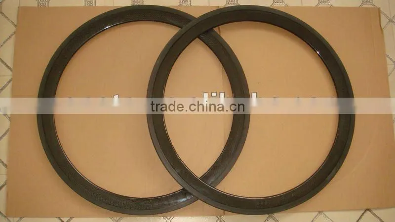 full carbon fiber wheels road bike rims 50mm clincher 700C