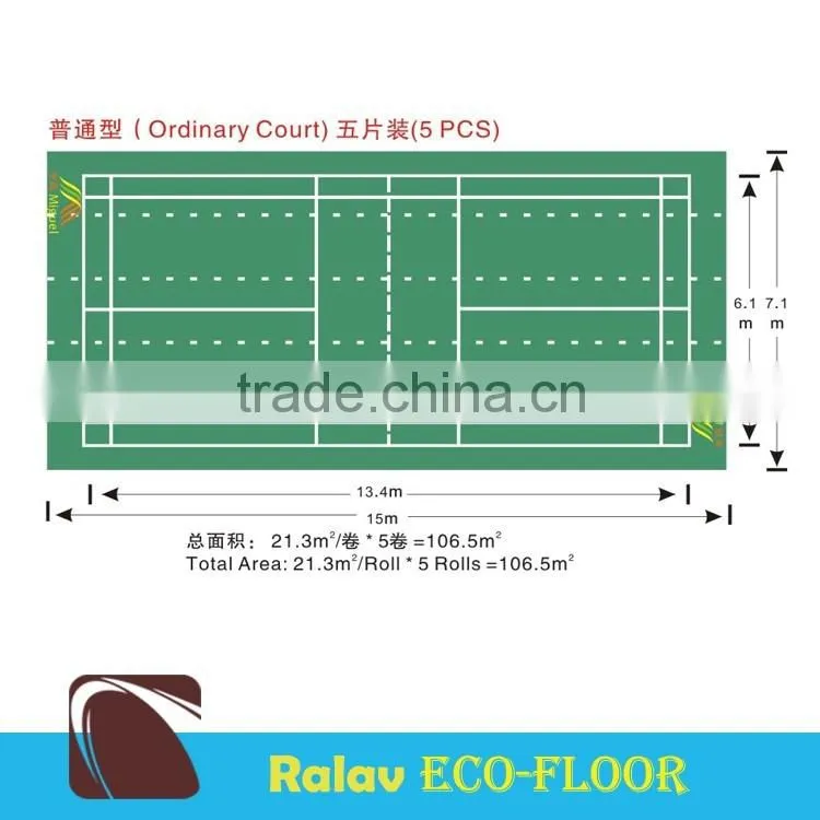 Badminton pvc sports flooring
