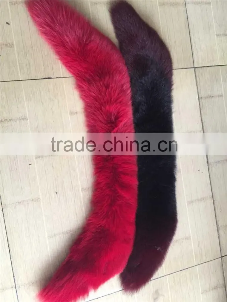 Winter Trendy Fox Fur Stripe Real Fur Fabric Collar For Garment