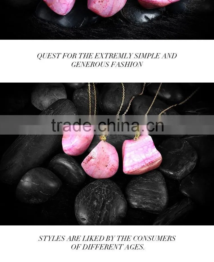 Charm pink cyrstal diffuser necklace wholesale