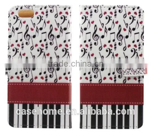 Printed patterns Wallet Flip PU Leather case For iPhone4 4s 5 5s 5c 6
