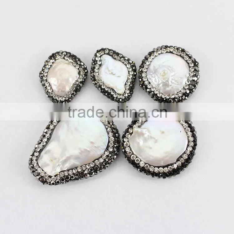 PC1614 2016 New crystal pave leopard skin agate marquise eye pendants