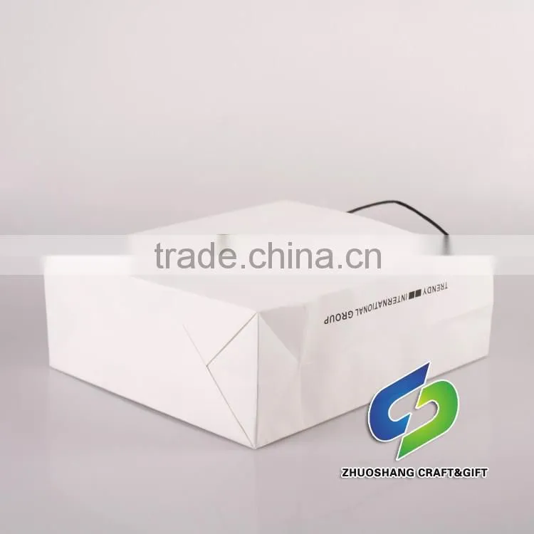2016 factoty directely custom cheap White Kraft Paper Recycle paper Material Shopping Bag