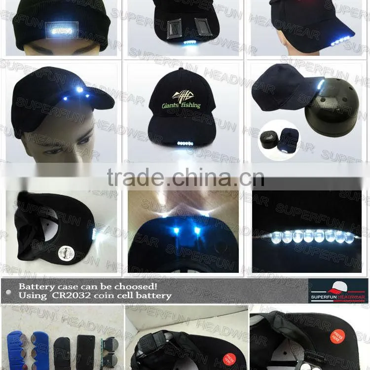 customized high quality LED snapback caps